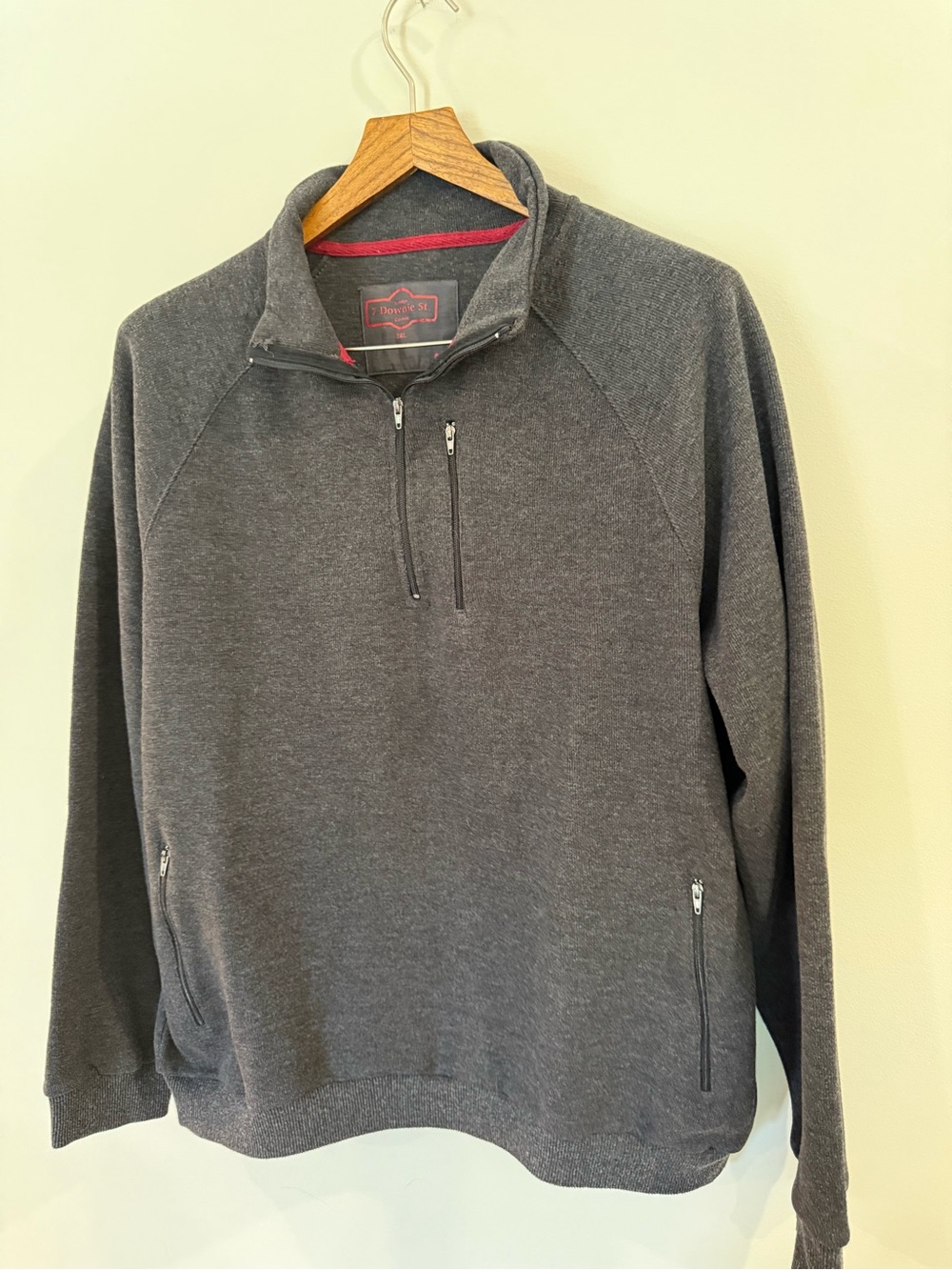 7 Downie St. Quarter Zip Pullover – Charcoal (2XL)